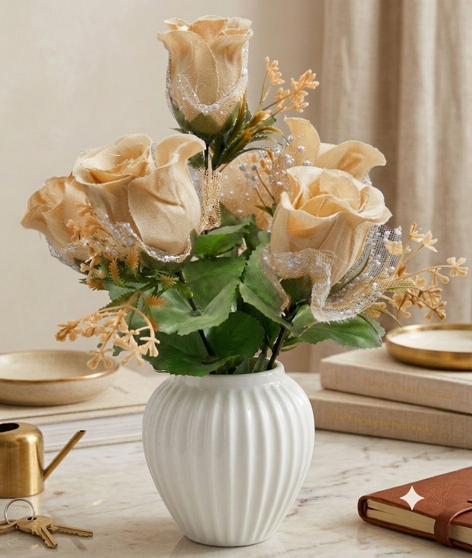 yashika Artificial Flower Multicolor Wild Flower Artificial Flower with Pot-picture-47