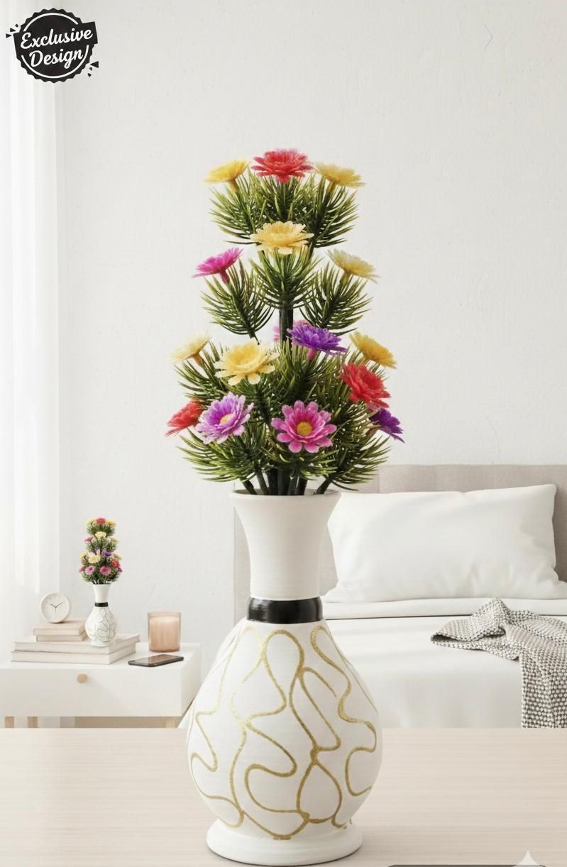 rt NA Multicolor Camellia Rose Artificial Flower with Pot-picture-43