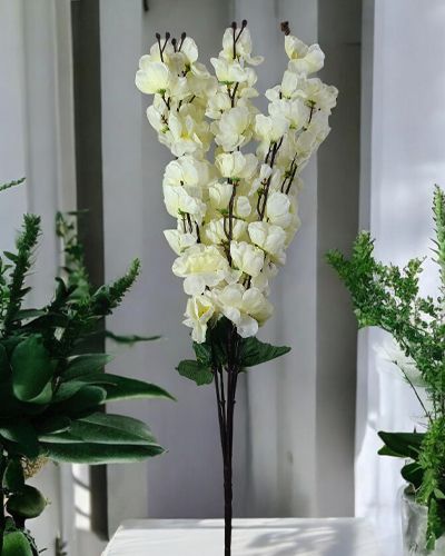 orchid artificial flower bunch for home decoration White Peach Blossom Artificial Flower-image-47