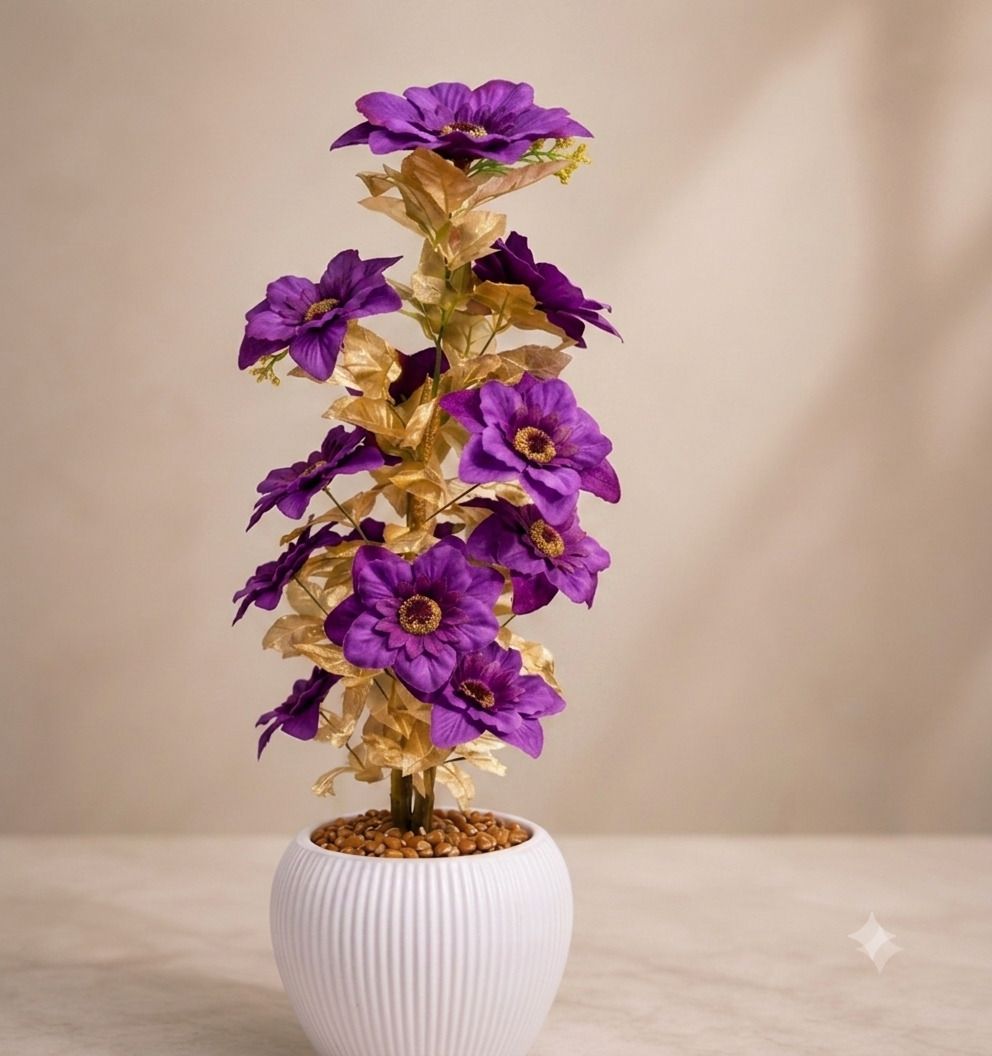 yashika Artificial Flower Multicolor Wild Flower Artificial Flower with Pot-picture-34