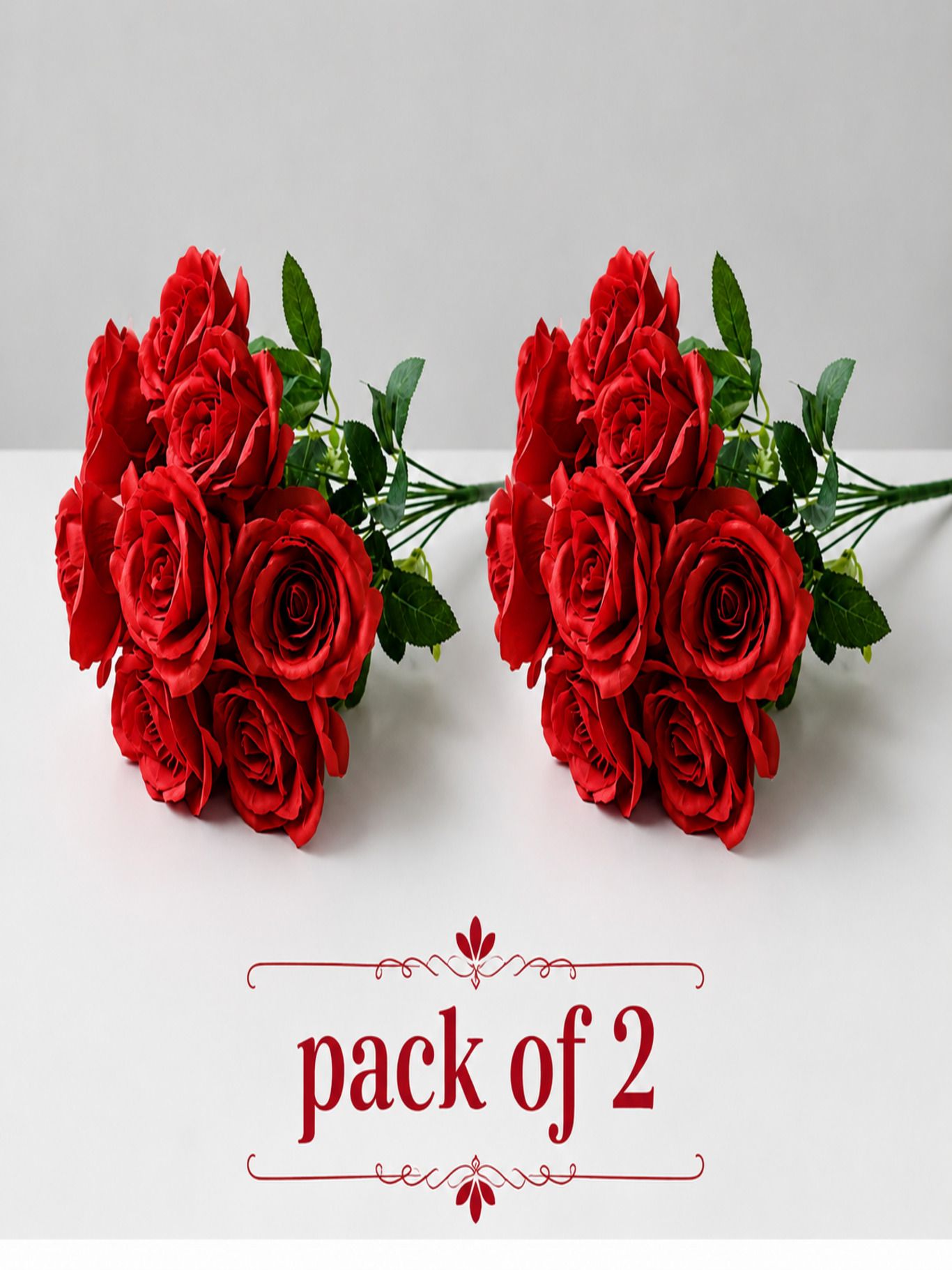 zenovia Artificial Rose Flowers Bunch with 7 Head Red Rose Artificial Flower-picture-37