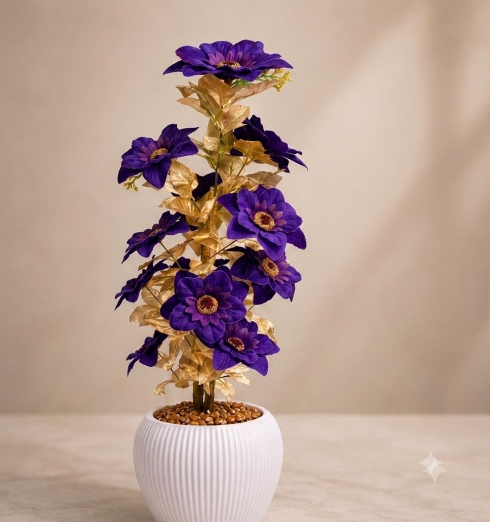yashika Artificial Flower Multicolor Wild Flower Artificial Flower with Pot-picture-44