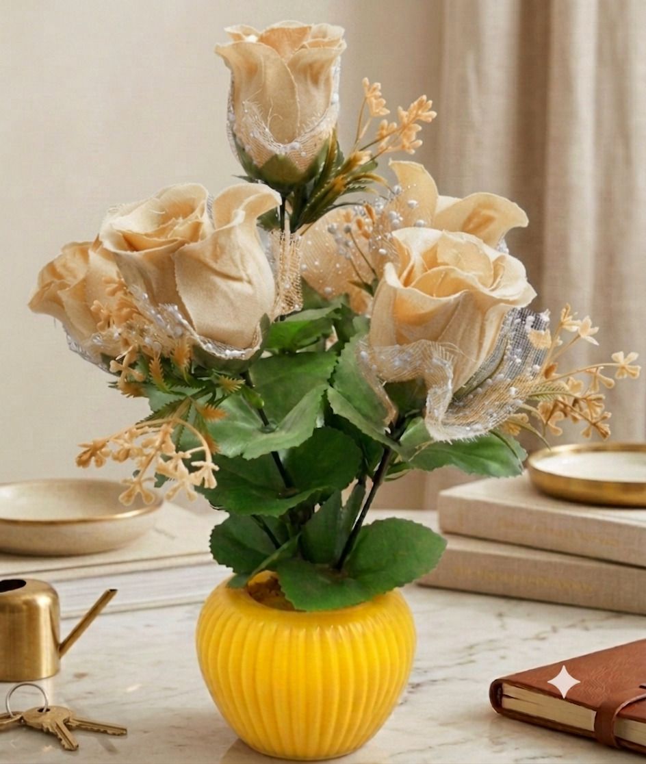 yashika Artificial Flower Multicolor Wild Flower Artificial Flower with Pot-picture-29