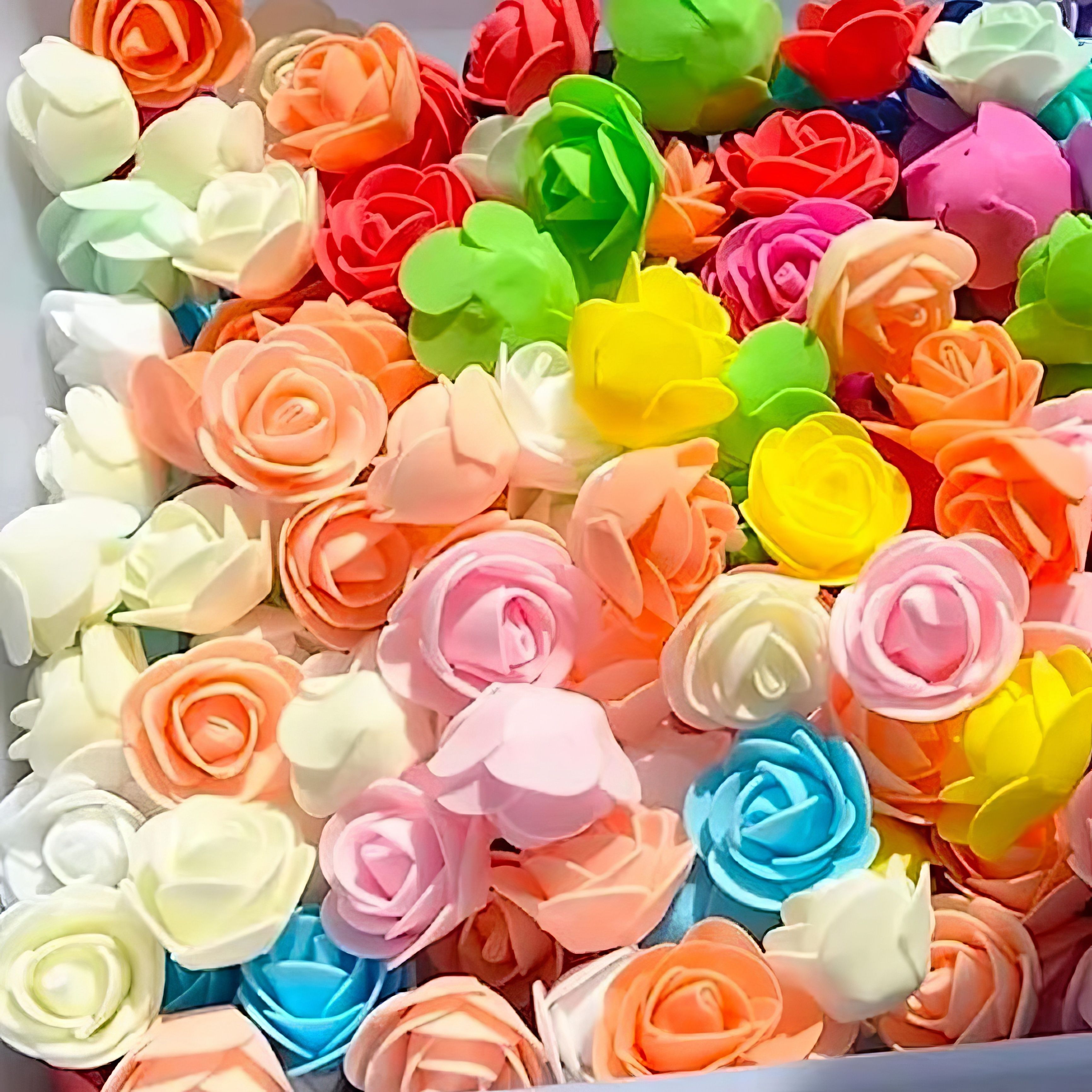 raion 100 Pcs Rose Artificial flowers For Decoration Foam Flower Multicolor Rose Artificial Flower-picture-18