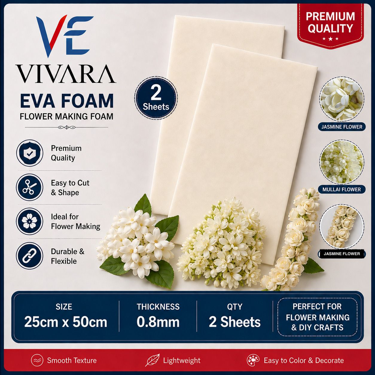 vivara VF022 White Jasmine Artificial Flower-picture-41