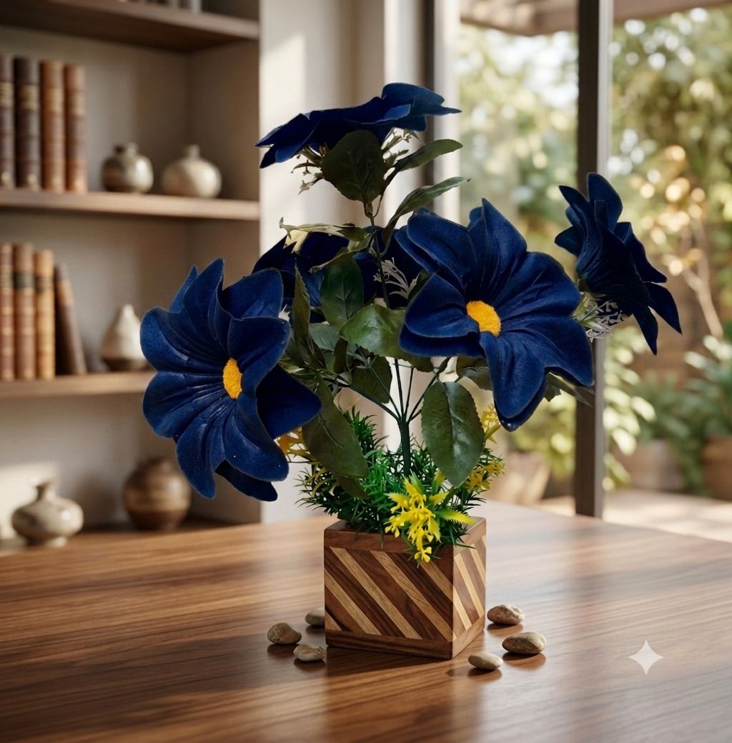 yashika Artificial Flower Multicolor Wild Flower Artificial Flower with Pot-picture-38