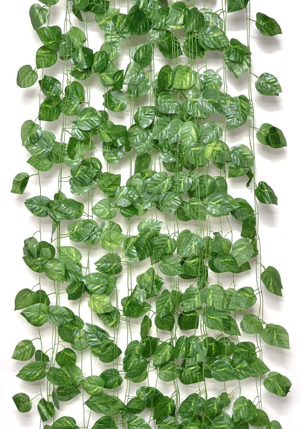 8 Piece Attractive green leaves Hanging Money Plant Creepers, Green Wild Flower Artificial Flower-image-46