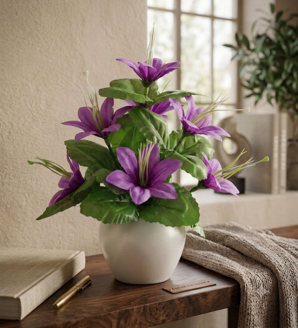 yashika Artificial Flower Multicolor Wild Flower Artificial Flower with Pot-picture-9