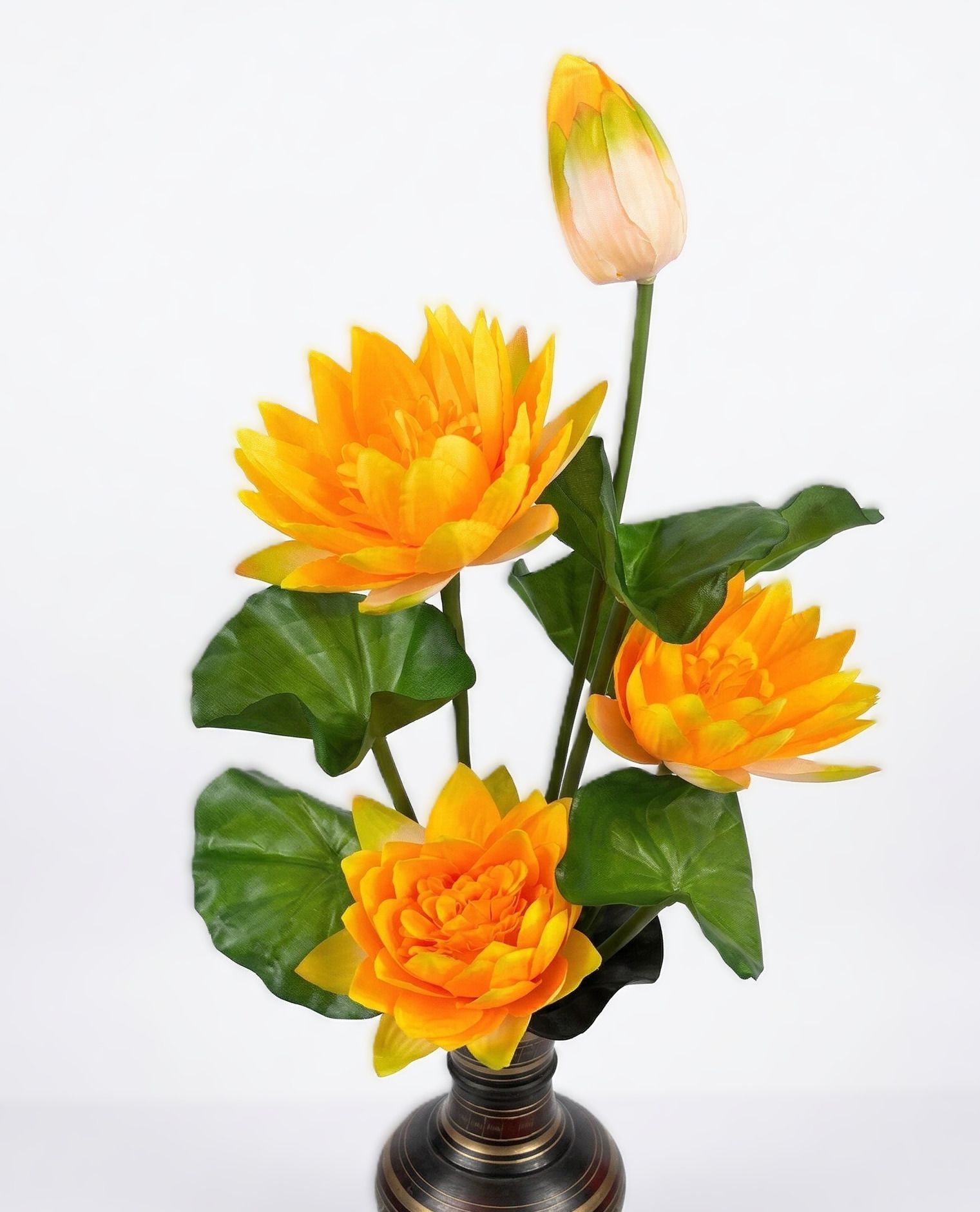 Artificial Pink Lotus Bouquet Yellow Lotus Artificial Flower-image-31