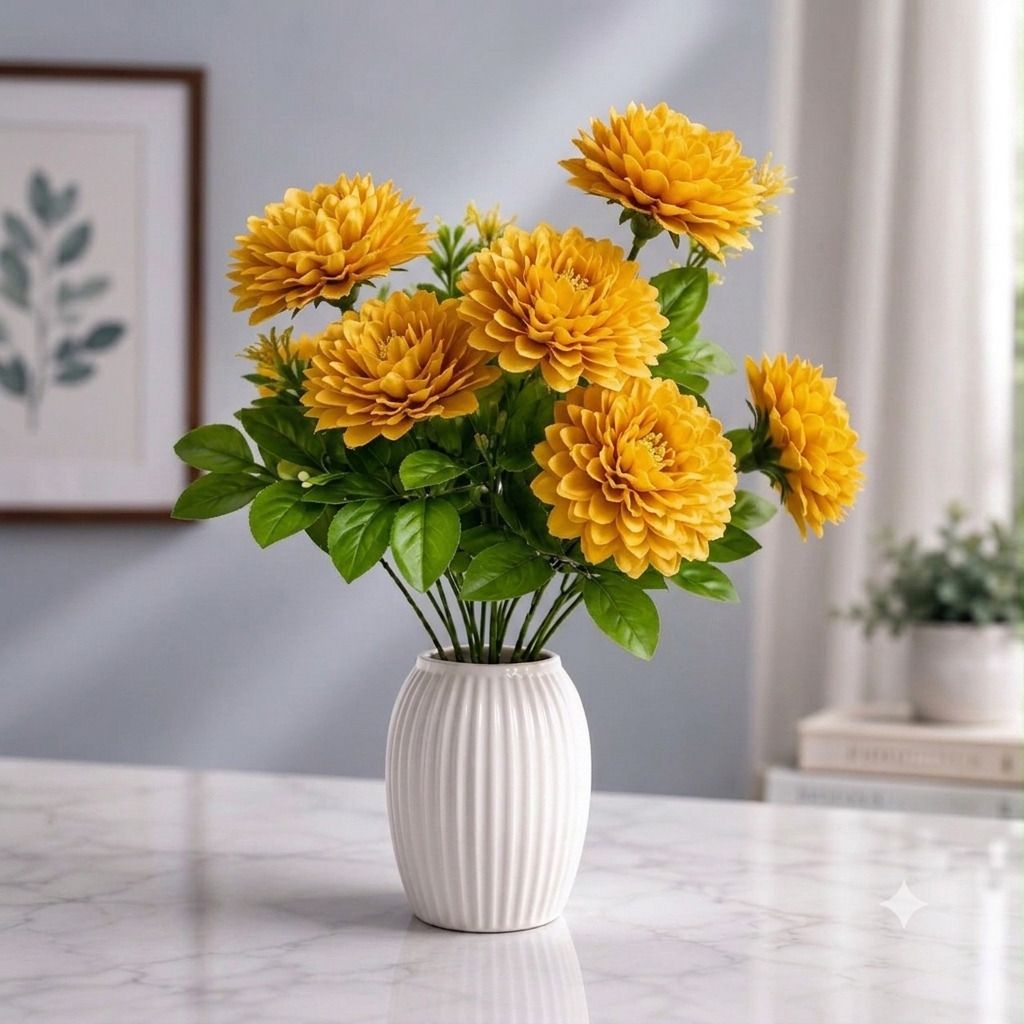 yashika Artificial Flower Multicolor Wild Flower Artificial Flower with Pot-picture-43