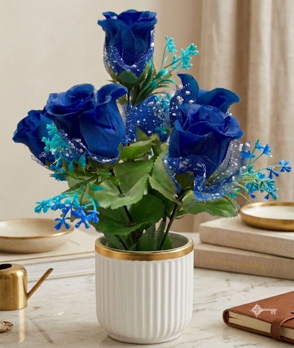 yashika Artificial Flower Multicolor Wild Flower Artificial Flower with Pot-picture-6