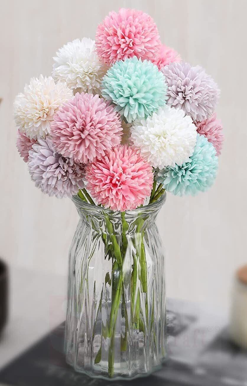Artificial Chrysanthemum Ball Hydrangea Flower for Home Decoration,Multicolor Multicolor Chrysanthemum Artificial Flower