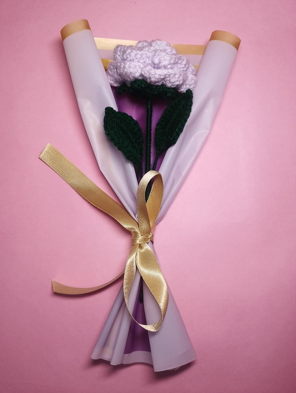 purple rose single- bouquet, artificial flowers, Crochet Purple Rose, Lily Artificial Flower-image-16
