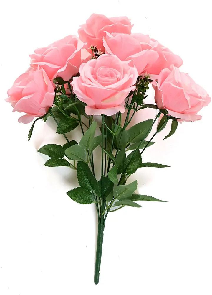 artificial flower bunch Pink Rose Artificial Flower-image-18