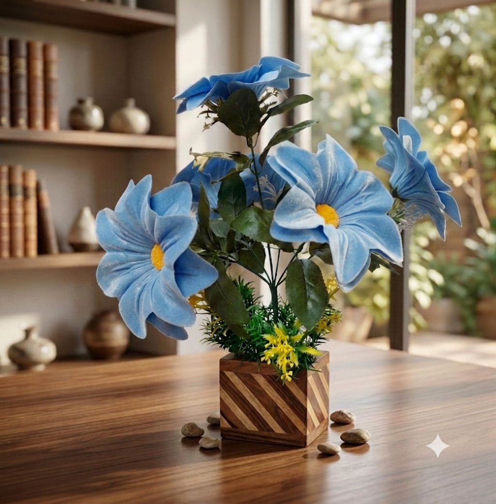 yashika Artificial Flower Multicolor Wild Flower Artificial Flower with Pot-picture-15