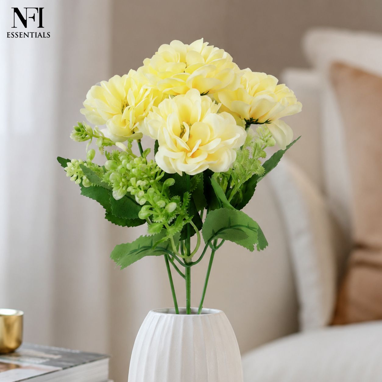 Yellow Dahalia Artificial Flower-image-39