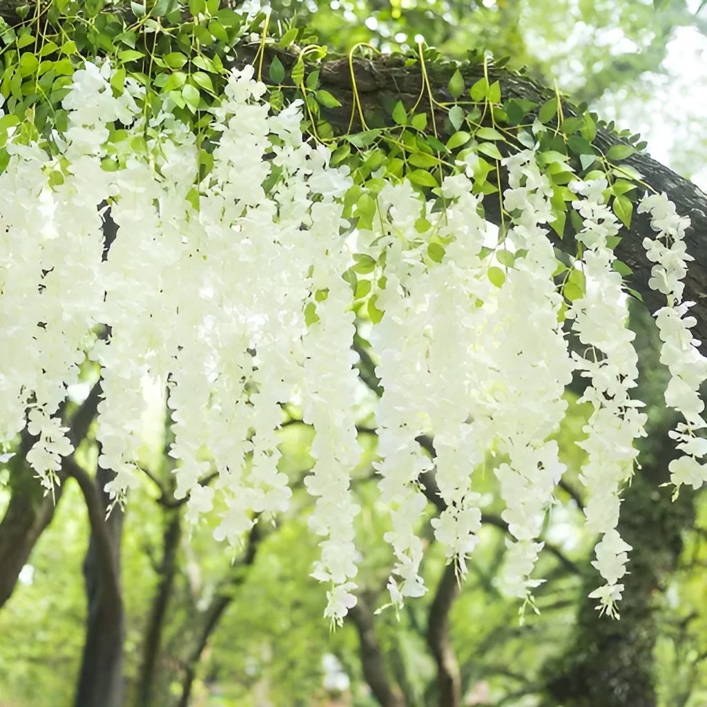 akp White Westeria Artificial Flower-picture-27
