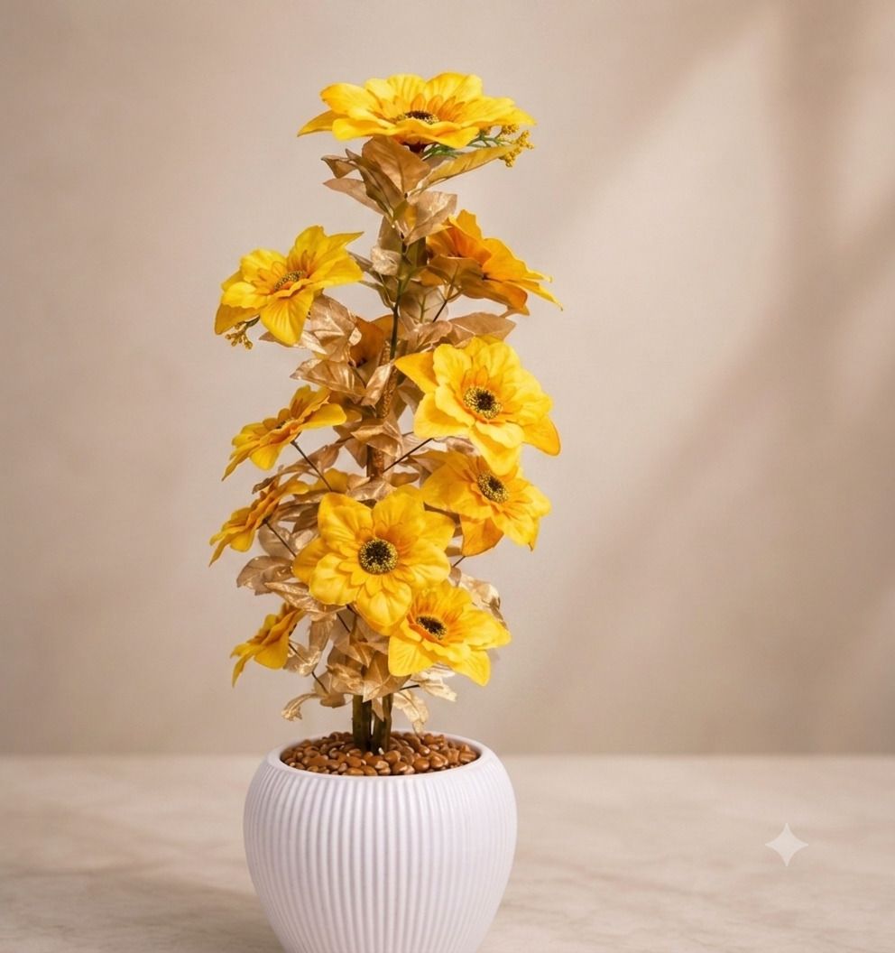 yashika Artificial Flower Multicolor Wild Flower Artificial Flower with Pot-picture-33