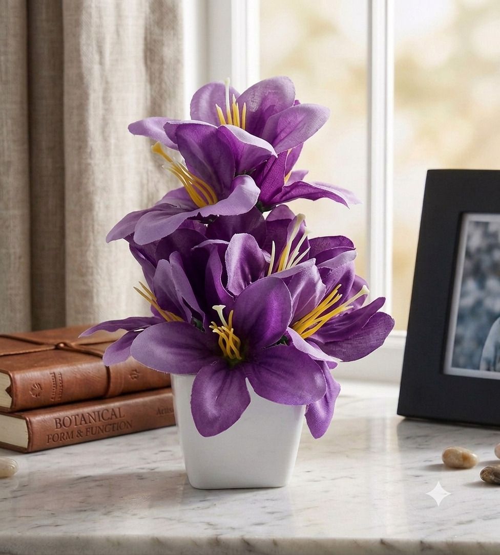 yashika Artificial Flower Multicolor Wild Flower Artificial Flower with Pot-picture-39