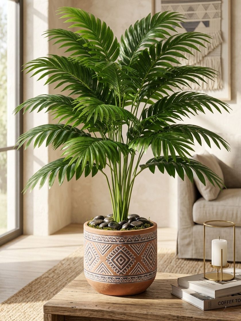 Artificial Areca Palm Plant Branch (WITHOUT POT) for Home & Office Decor Artificial Plant-image-39