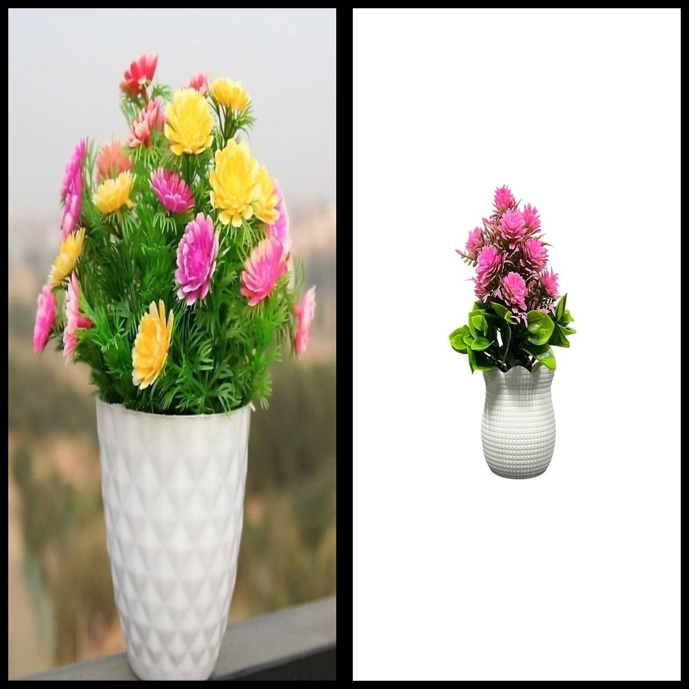 nexat Artificial Plant with Pot for Decoration of LivingRoom, Showcase or Office Table Bonsai Wild Artificial Plant with Pot-picture-2