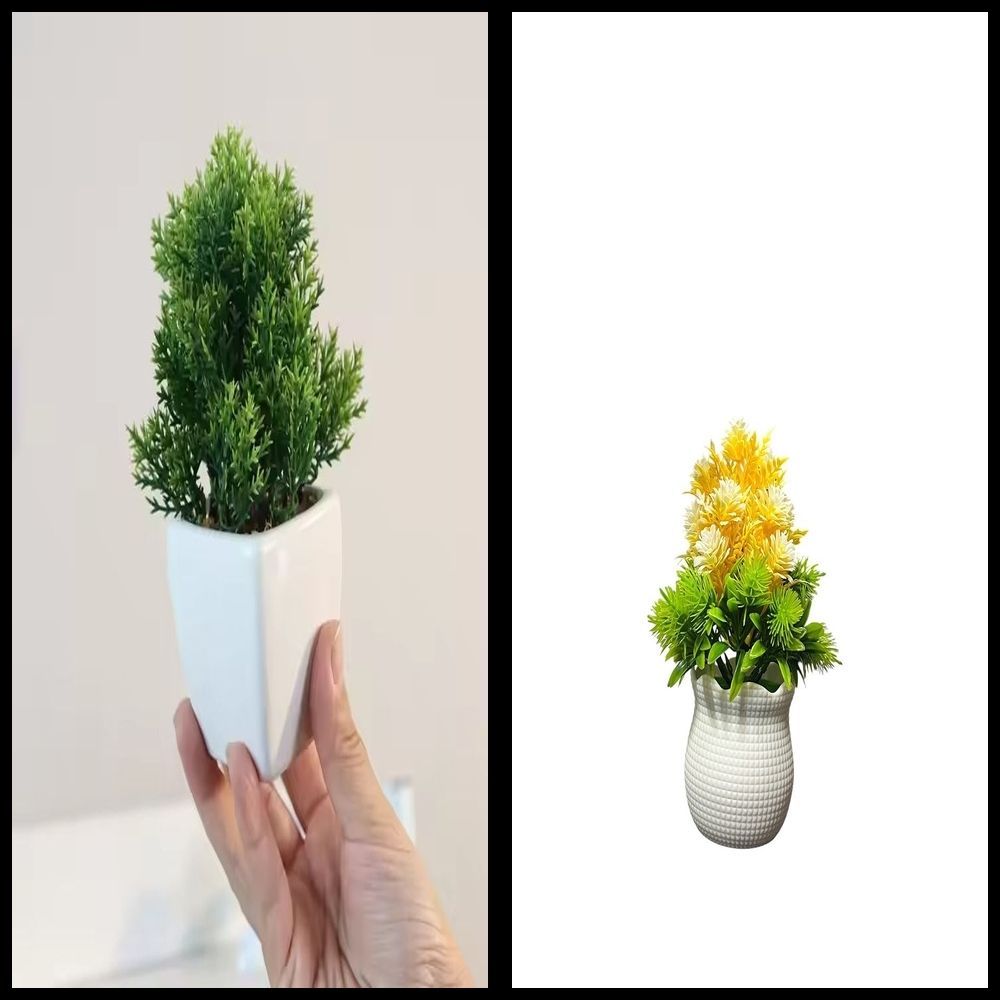 nexat Artificial Plant with Pot for Decoration of LivingRoom, Showcase or Office Table Bonsai Wild Artificial Plant with Pot-picture-32