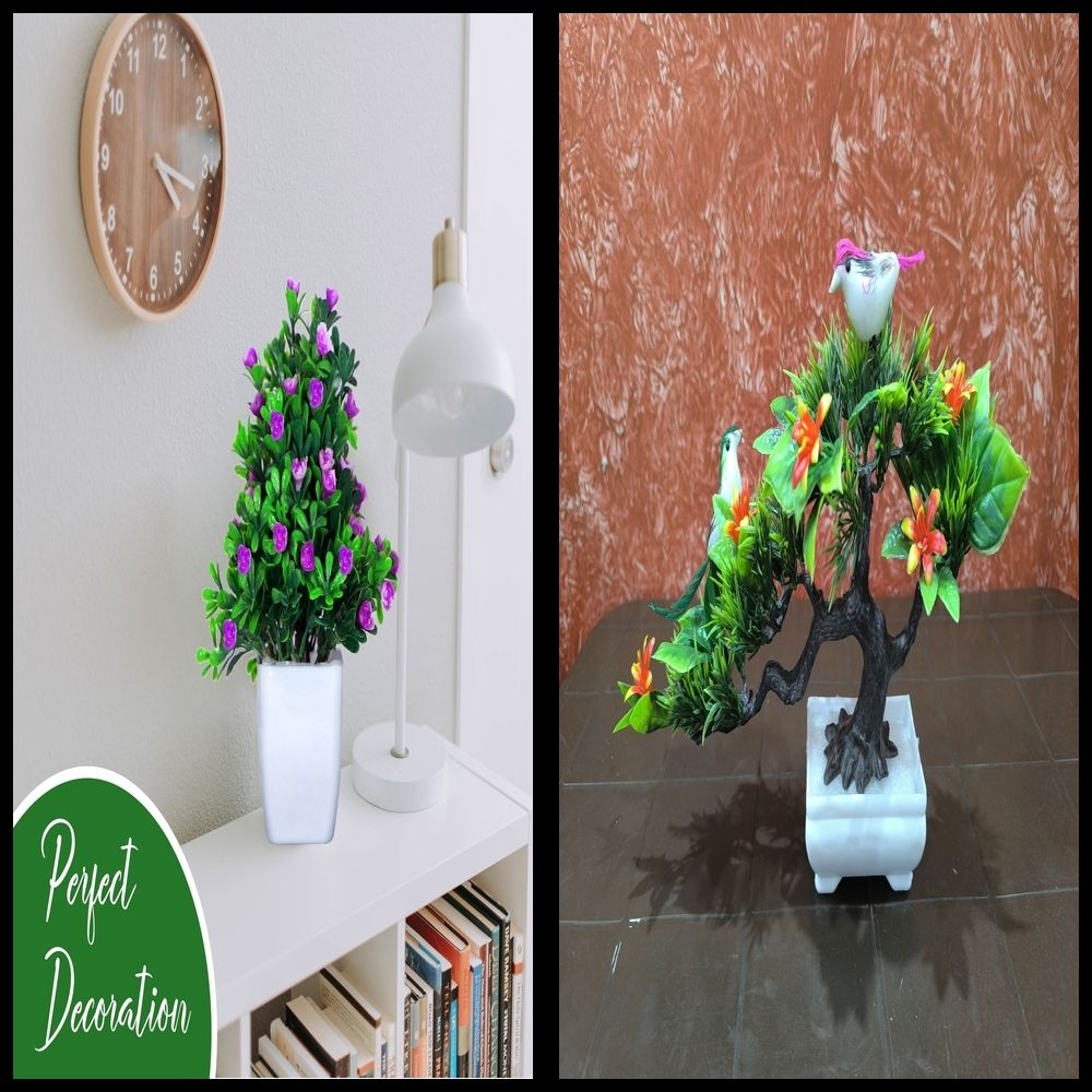 nexat Artificial Plant with Pot for Decoration of LivingRoom, Showcase or Office Table Bonsai Wild Artificial Plant with Pot-picture-42