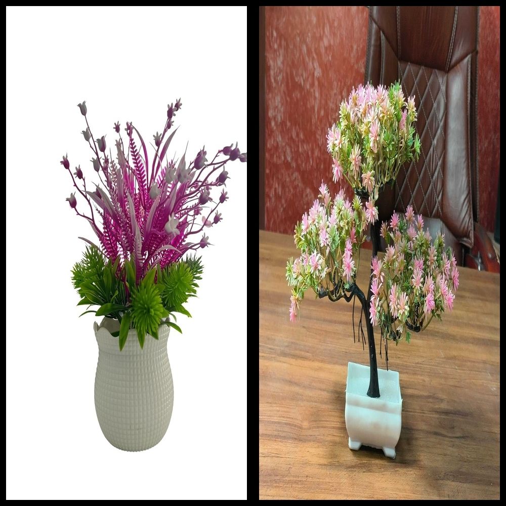 lakhaji Artificial Plant with Pot for Decoration of LivingRoom, Showcase or Office Table Bonsai Wild Artificial Plant with Pot-picture-0
