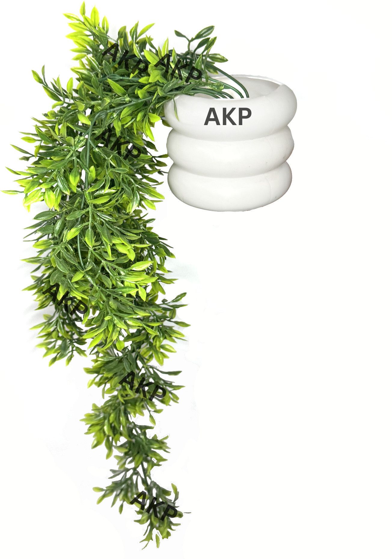 akp Artificial Mehndi Leaves Garlands Vine Plants with Pot for Home Decor Bonsai Wild Artificial Plant with Pot-picture-17