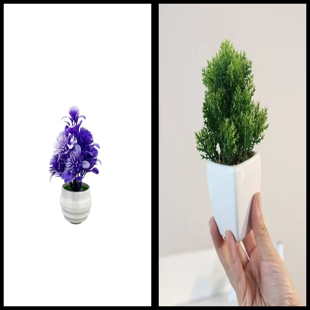 nexat Artificial Plant with Pot for Decoration of LivingRoom, Showcase or Office Table Bonsai Wild Artificial Plant with Pot-picture-16
