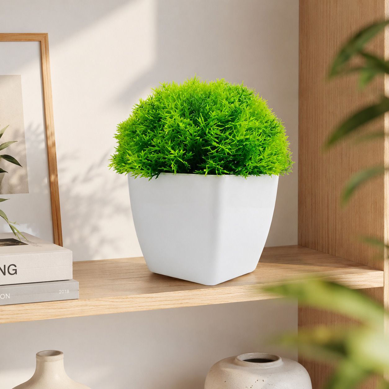 Green Artificial Bonsai Plant for Home Decor Bonsai Artificial Plant with Pot-image-23