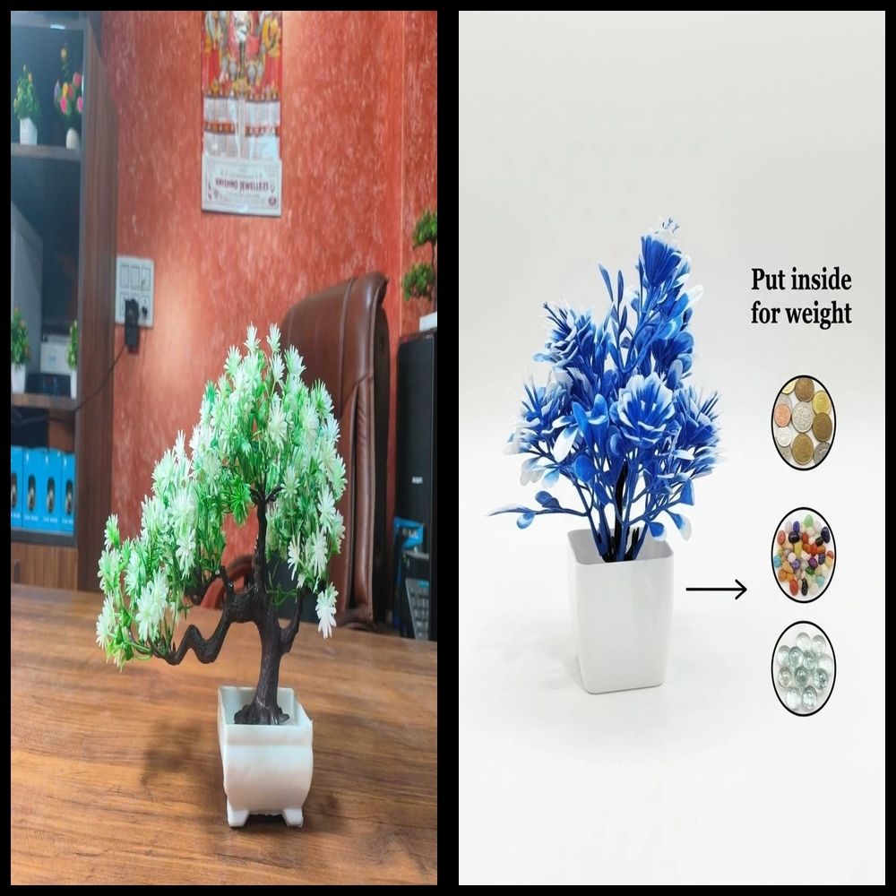 nexat Artificial Plant with Pot for Decoration of LivingRoom, Showcase or Office Table Bonsai Wild Artificial Plant with Pot-picture-11