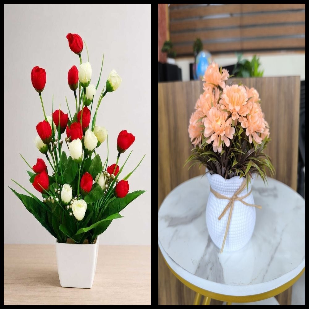 nexat Artificial Plant with Pot for Decoration of LivingRoom, Showcase or Office Table Bonsai Wild Artificial Plant with Pot-picture-8