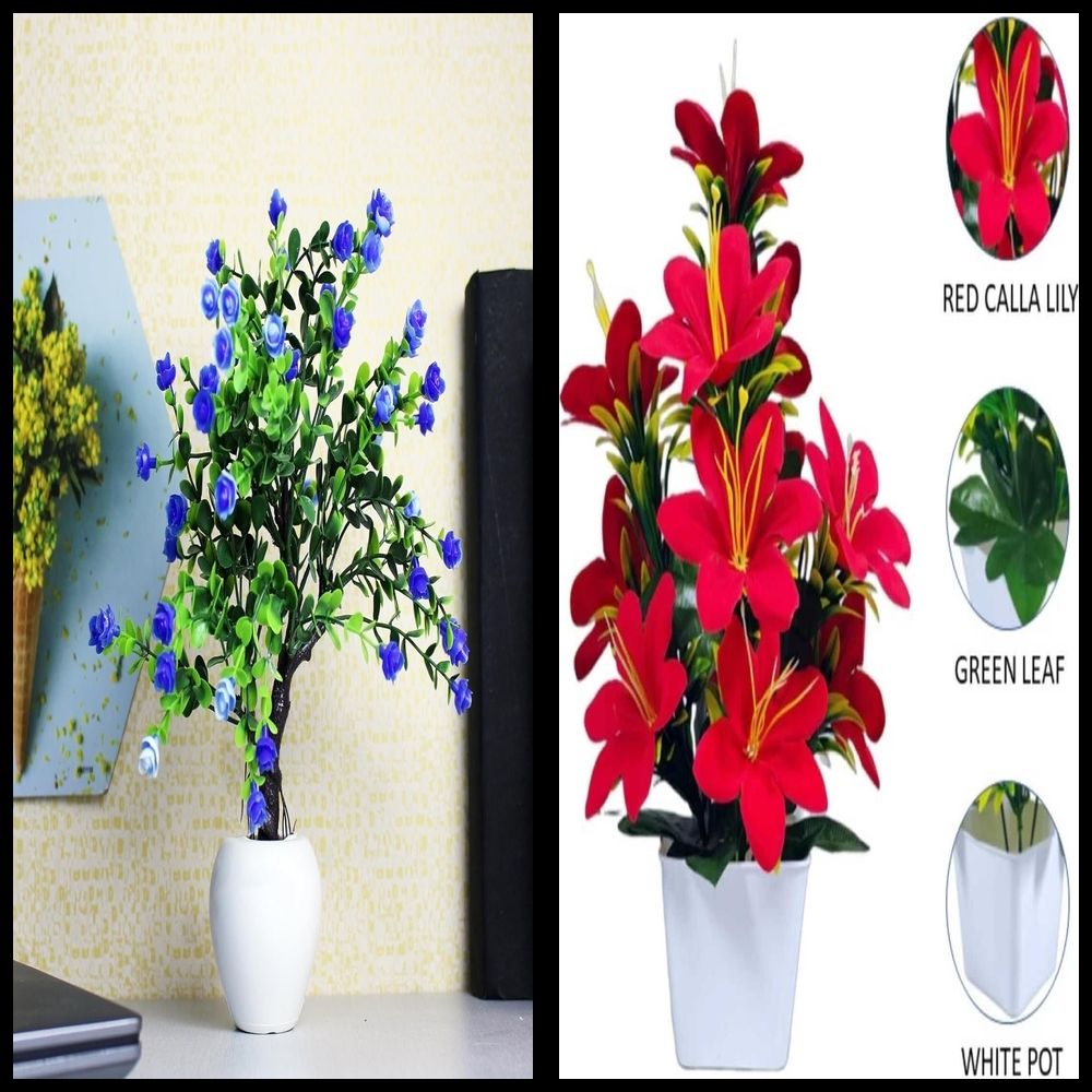 nexat Artificial Plant with Pot for Decoration of LivingRoom, Showcase or Office Table Bonsai Wild Artificial Plant with Pot-picture-6
