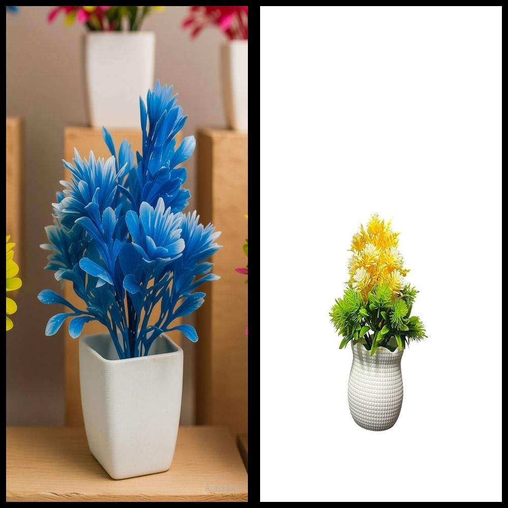 lakhaji Artificial Plant with Pot for Decoration of LivingRoom, Showcase or Office Table Bonsai Wild Artificial Plant with Pot-picture-41