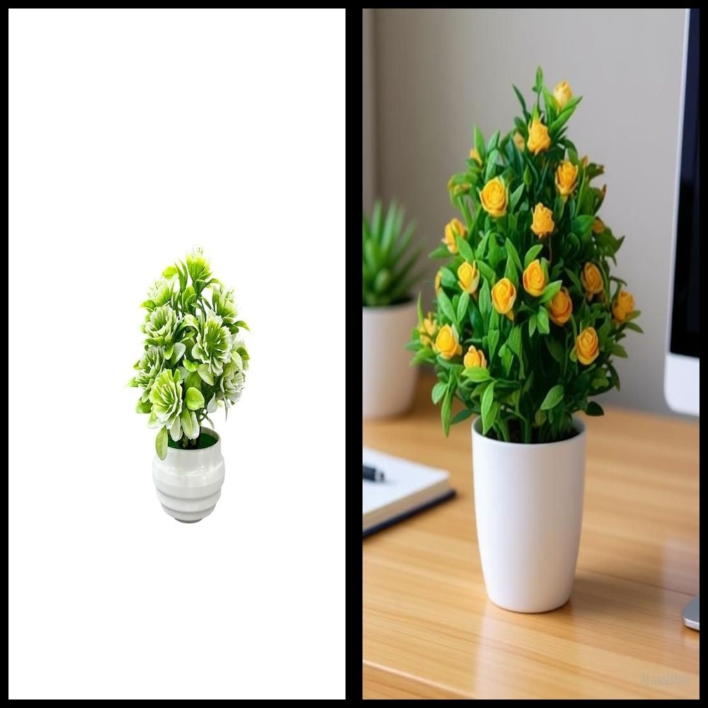 lakhaji Artificial Plant with Pot for Decoration of LivingRoom, Showcase or Office Table Bonsai Wild Artificial Plant with Pot-picture-41