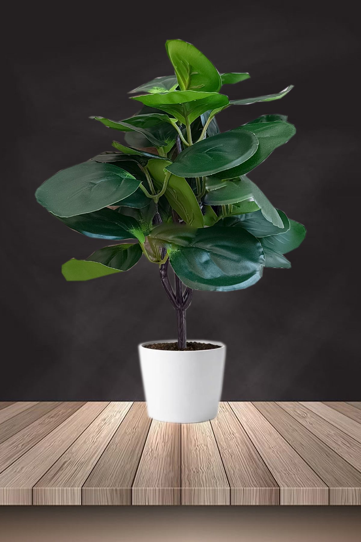 Artificial Fiddle Leaf Fig Bonsai Artificial Plant with Pot-image-46