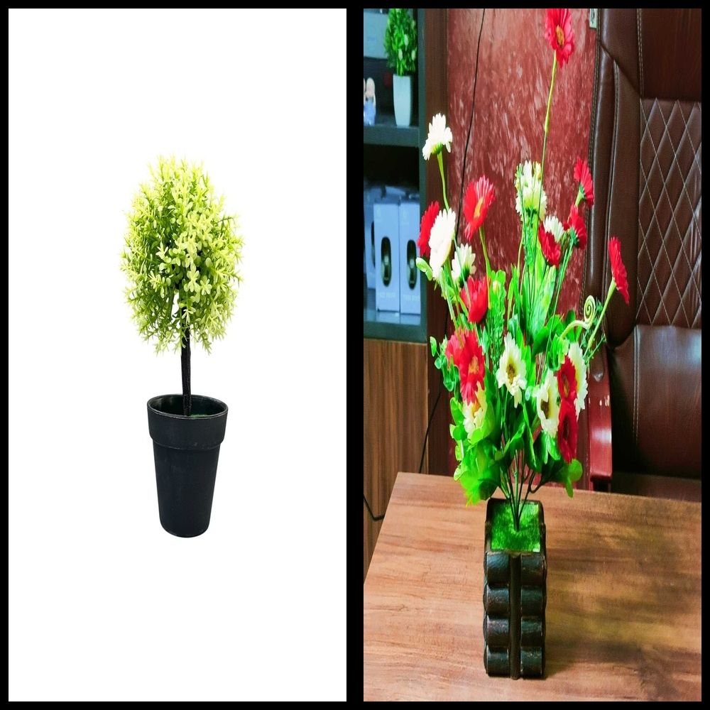 nexat Artificial Plant with Pot for Decoration of LivingRoom, Showcase or Office Table Bonsai Wild Artificial Plant with Pot-picture-6