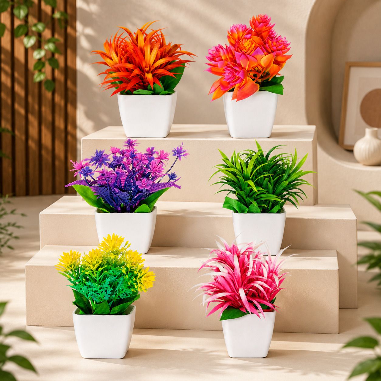 rinuvan Set of 6 Artificial Plant with Pot-picture-15