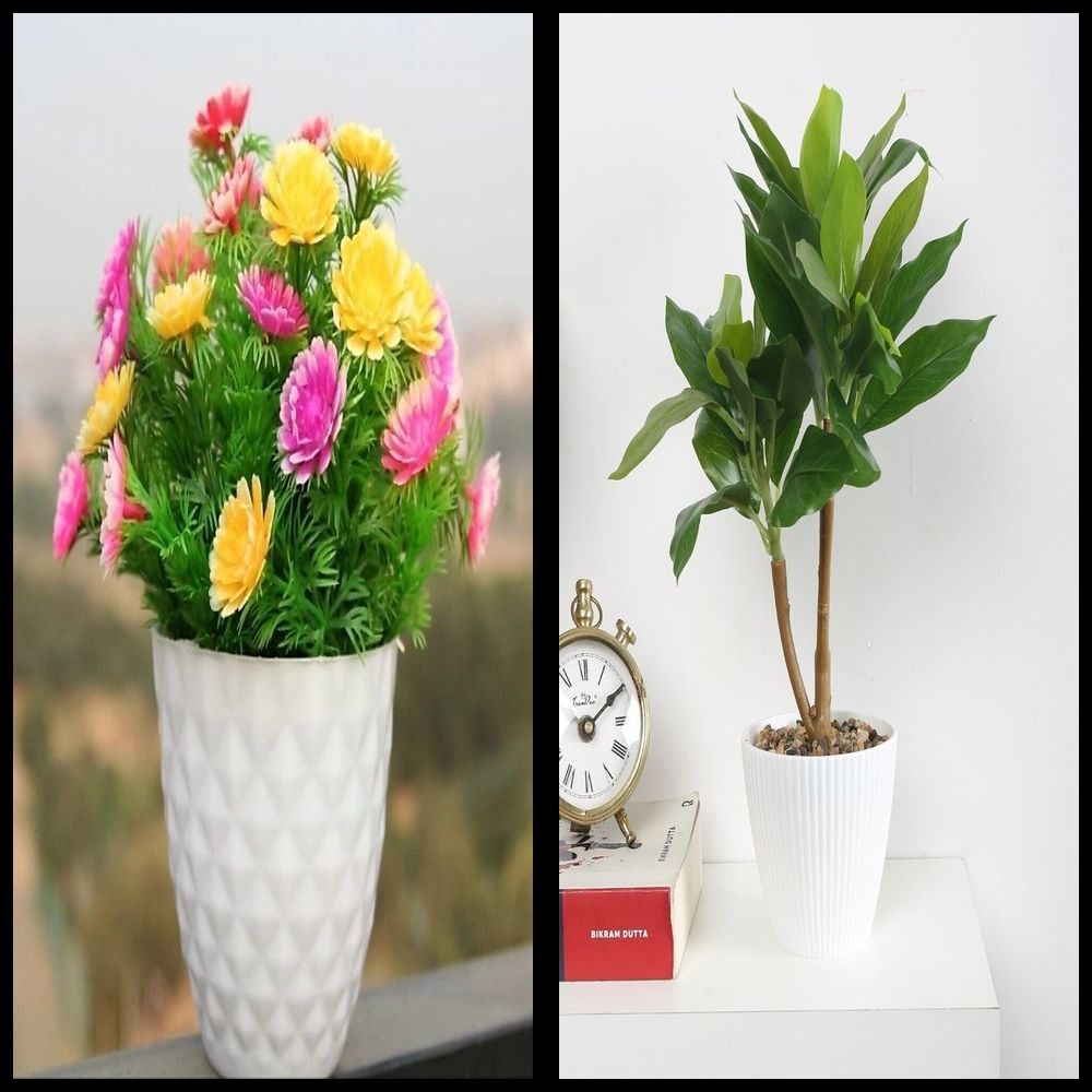 nexat Artificial Plant with Pot for Decoration of LivingRoom, Showcase or Office Table Bonsai Wild Artificial Plant with Pot-picture-23