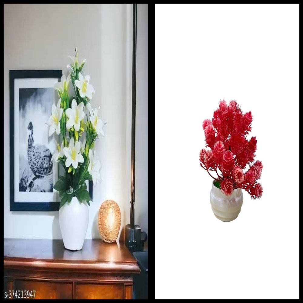 lakhaji Artificial Plant with Pot for Decoration of LivingRoom, Showcase or Office Table Bonsai Wild Artificial Plant with Pot-picture-11