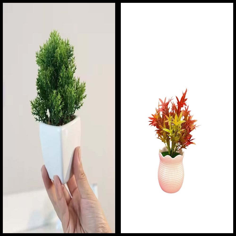 nexat Artificial Plant with Pot for Decoration of LivingRoom, Showcase or Office Table Bonsai Wild Artificial Plant with Pot-picture-29