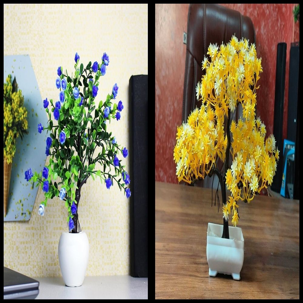 nexat Artificial Plant with Pot for Decoration of LivingRoom, Showcase or Office Table Bonsai Wild Artificial Plant with Pot-picture-26