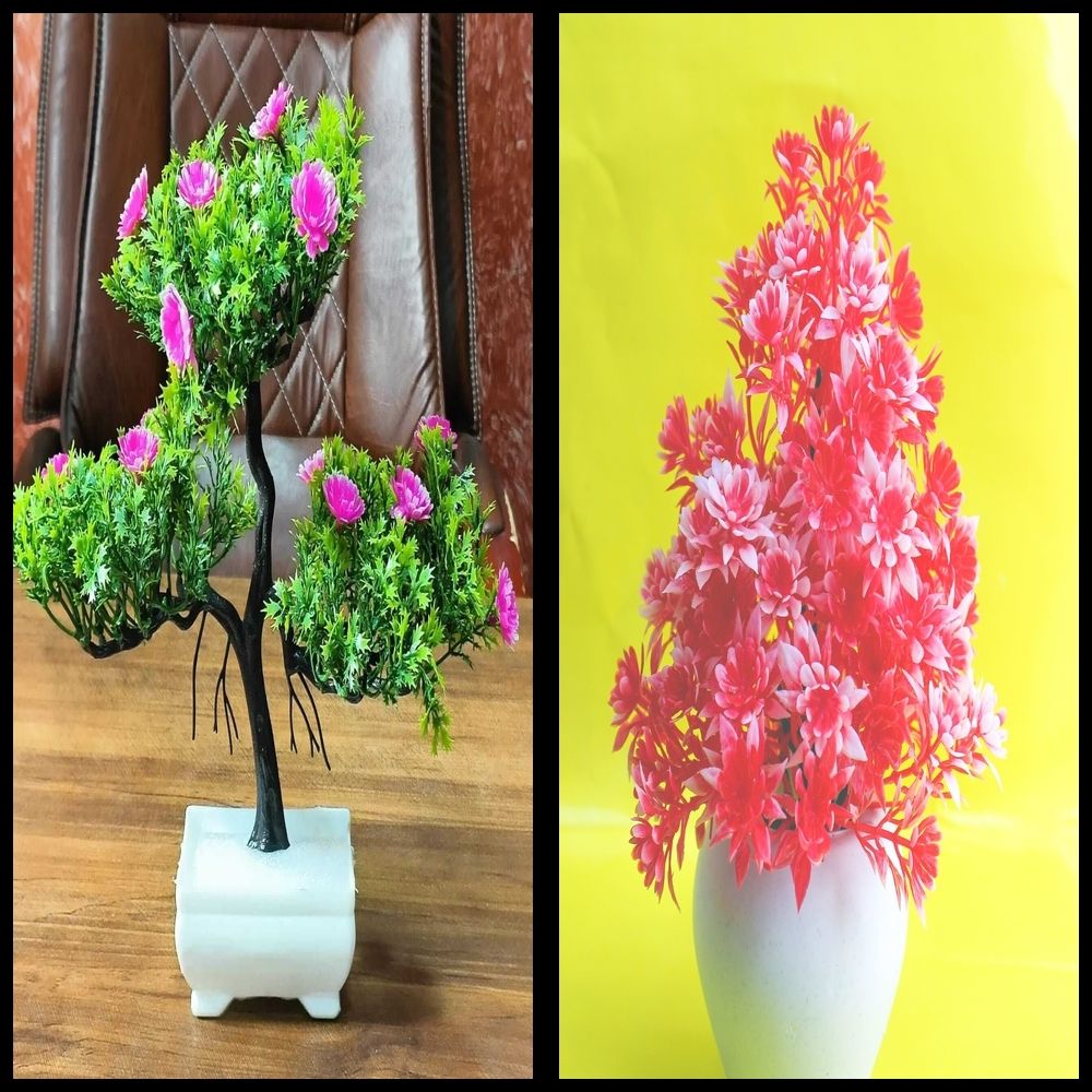 nexat Artificial Plant with Pot for Decoration of LivingRoom, Showcase or Office Table Bonsai Wild Artificial Plant with Pot-picture-17