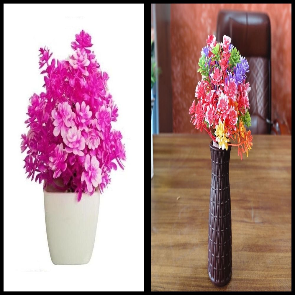 nexat Artificial Plant with Pot for Decoration of LivingRoom, Showcase or Office Table Bonsai Wild Artificial Plant with Pot-picture-25