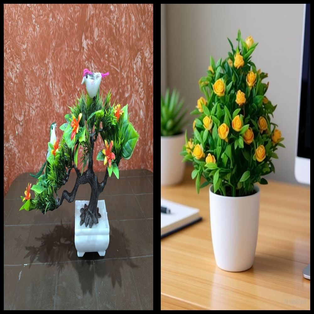 lakhaji Artificial Plant with Pot for Decoration of LivingRoom, Showcase or Office Table Bonsai Wild Artificial Plant with Pot-picture-49