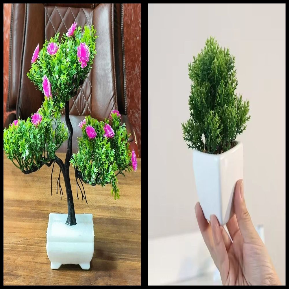 lakhaji Artificial Plant with Pot for Decoration of LivingRoom, Showcase or Office Table Bonsai Wild Artificial Plant with Pot-picture-48