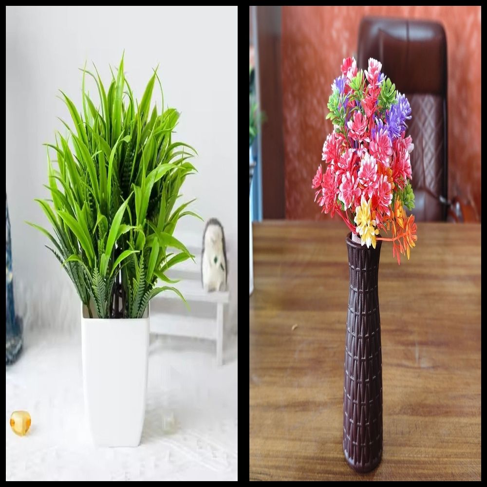 lakhaji Artificial Plant with Pot for Decoration of LivingRoom, Showcase or Office Table Bonsai Wild Artificial Plant with Pot-picture-32
