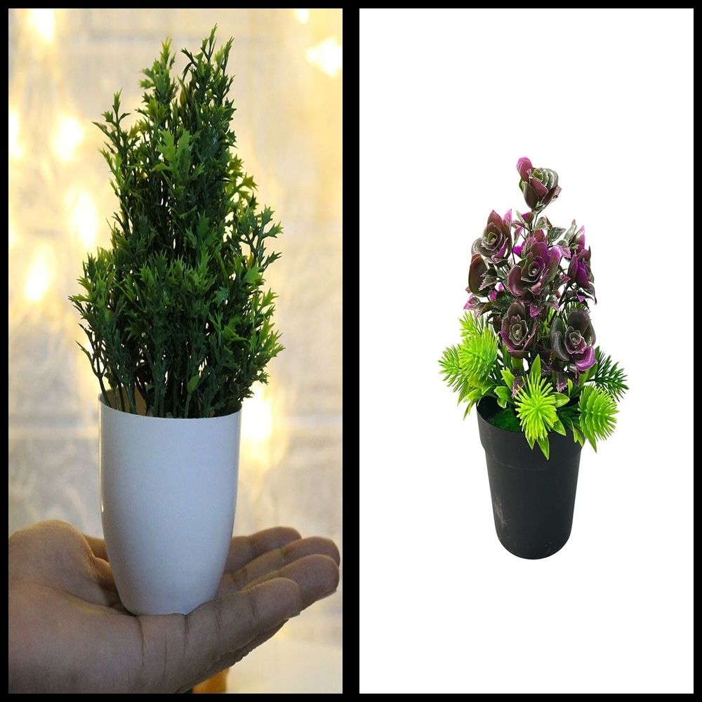 nexat Artificial Plant with Pot for Decoration of LivingRoom, Showcase or Office Table Bonsai Wild Artificial Plant with Pot-picture-23
