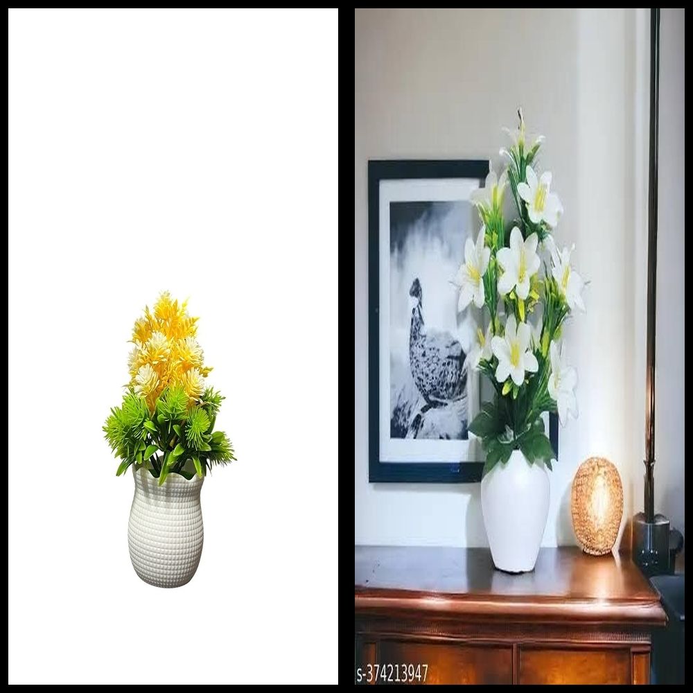 lakhaji Artificial Plant with Pot for Decoration of LivingRoom, Showcase or Office Table Bonsai Wild Artificial Plant with Pot-picture-45